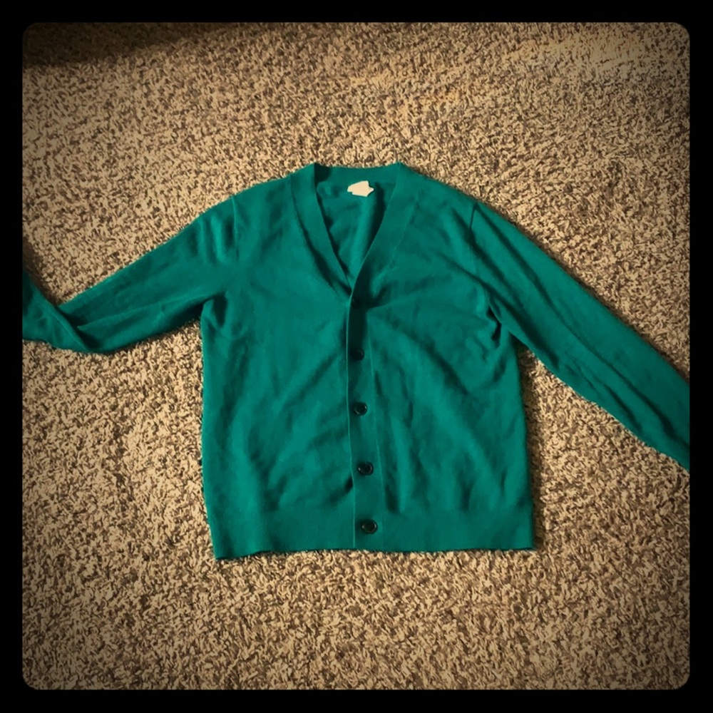 h&m green cardigan
